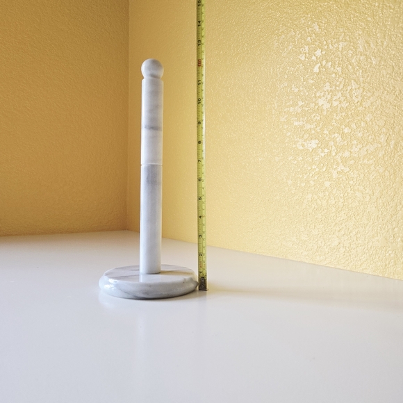 Vintage Freestanding Marble Stone Gray White Paper Towel Holder / Dispenser - Picture 2 of 8